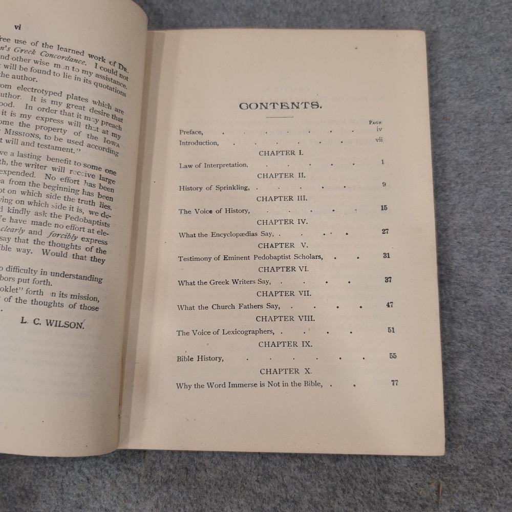 The History of Sprinkling L.C. Wilson 1895 Hardcover Religious Church History - Picture 6 of 6